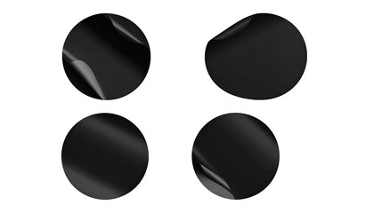 Four black sticker circles; corners peeled