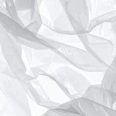 Obraz premium Abstract composition of white, translucent, crumpled plastic