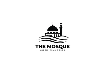 Black mosque concept logo design for your branding and identity