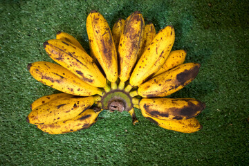 Fresh and ripe bananas on traditional market in Yogyakarta, Indonesia