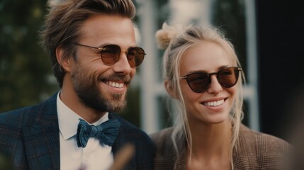 Smiling couple portrait