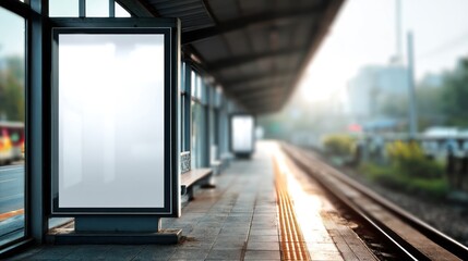 Blank billboard station