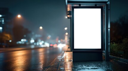 Blank outdoor advertisement