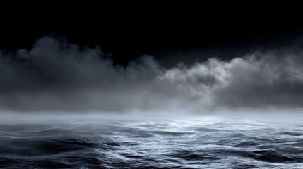 Obraz premium Foggy stormy sea