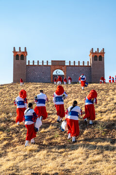 marching to the castle