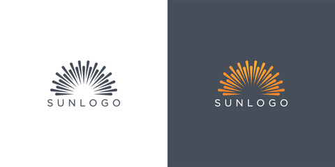sun logo icon vector design. Abstract sun design illustration template.