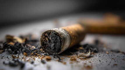Used cigarette remnants