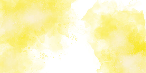 Soft yellow watercolor background for your design. © Kohinur
