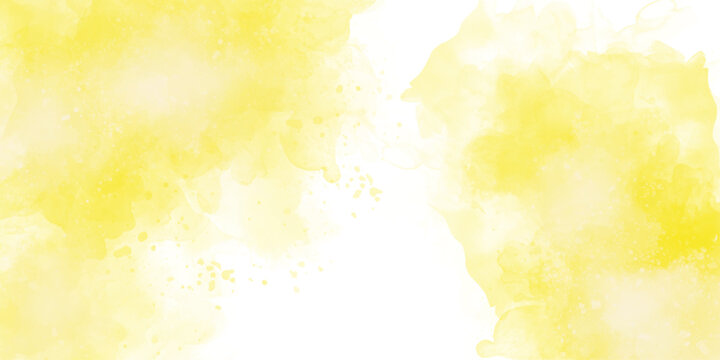 Soft yellow watercolor background for your design.