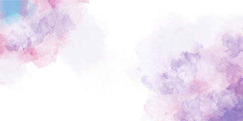 purple shades and blue watercolor paper textured illustration for grunge design.