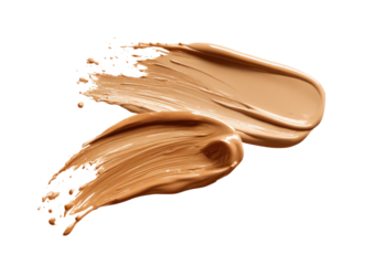 Beige/tan makeup swipes, textured & glossy, on black backgrnd