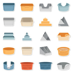 Collection of various plastic containers, storage boxes, baskets, and trays in different shapes and colors.