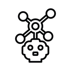 Fototapeta premium Artificial Robot icon