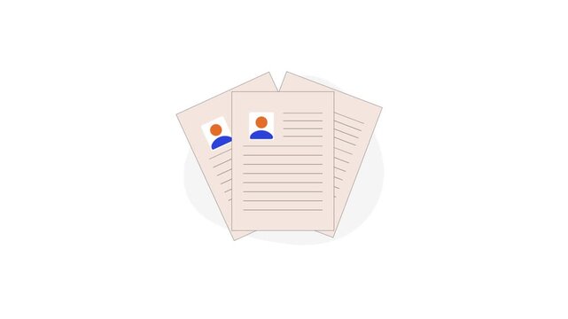 4k Resume Concept Animation Video