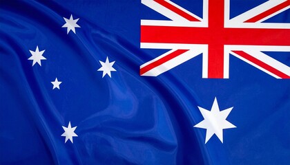 Flag of Australia with Union Jack, Commonwealth Star, and Southern Cross constellation on blue field