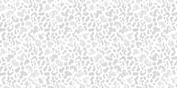 Subtle gray and white leopard print pattern with organic irregular shapes