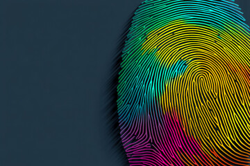 Abstract Digital Identity Background with Fingerprint Lines for Biometric Authentication and Security