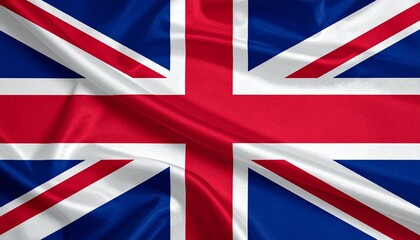 Flag of the United Kingdom (Union Jack) with red, white, and blue crosses representing national unity