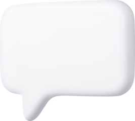 3d Blank speech bubble pin