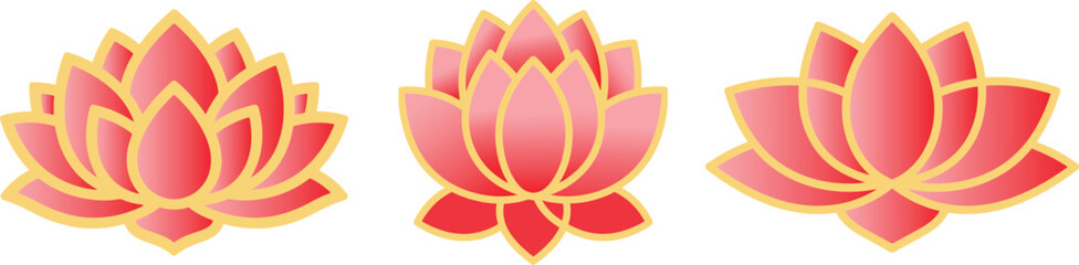 Elegant Pink Lotus Flower Illustrations Vector Art Design for Various Creative Projects Floral Decoration