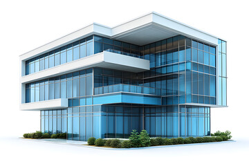 Fototapeta premium Modern building design with glass and metal located in an urban area during bright daylight