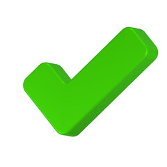 checklist icon 3d render green color