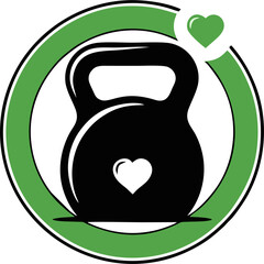 Fototapeta premium silhouette image of a kettlebell exercise tool