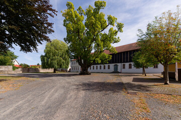 Schlo&szlig; der Stadt Kaltennordheim, Biosph&auml;renreservat Rh&ouml;n, Landkreis Schmalkalden-Meiningen in Th&uuml;ringen, Deutschland