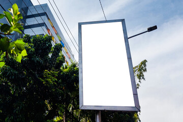 Portrait White Screen billboard banner