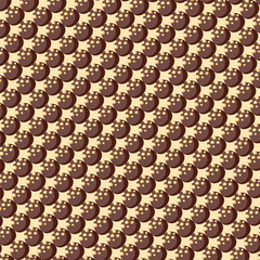 Seamless Chocolate Truffle Pattern with Nuts Vector Background