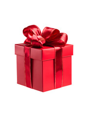 red gift box with bow