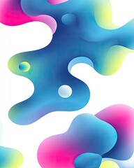Abstract Colorful Fluid Shapes Design