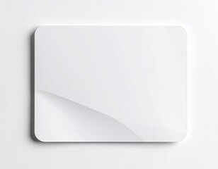 White, rounded rectangle with a subtle curve