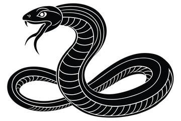 Obraz premium snake vector icon silhouette