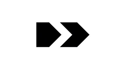 Obraz premium White Upward Chevron Arrows Icon, Minimalist High Contrast Graphic Vector-Style Symbol for Progress and Growth