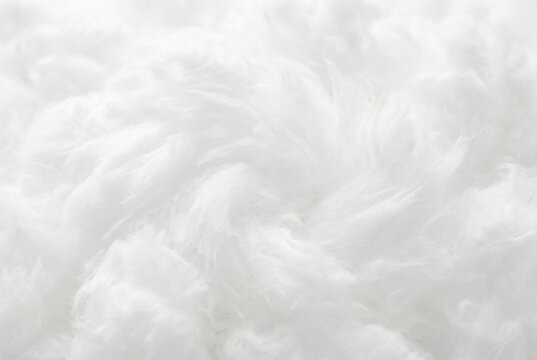 White soft fluffy wool or cotton texture background, close up of clean fur fabric material, abstract white background