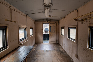 旧太子駅 車掌車の車内