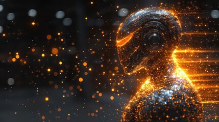 In a sleek, futuristic factory, intelligent robot arms, extensions of the digital mind, deftly maneuvered through intricate production processes, their movements orchestrated by sophisticated 