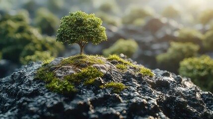 On a vibrant blue canvas, the Earth's heart beat strong, as ESG green energy, a sustainable industry, thrived, reminding us of the importance of loving and protecting our planet on Earth Day 