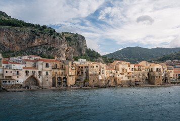 view of the old town of Cefal&ugrave;, Sicily, Italy