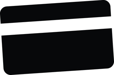 Credit Card Silhouette Icon Vector