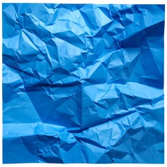 Close-up of crumpled blue paper, creating a textured abstract design (1)