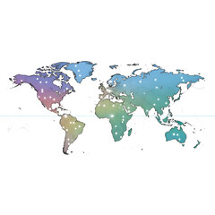 Naklejka premium Global network connectivity map