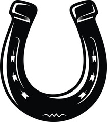 Horseshoe Lucky Symbol Icon Vector Illustration