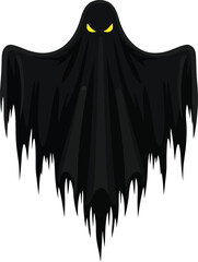 Ghost Halloween Silhouette Scary Vector Illustration