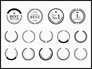 ランキング1位を祝う月桂樹のフレームセット