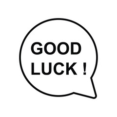 good luck speech bubble icon vector