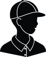 Boy with Cap Silhouette