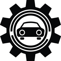 Car and Gear Logo