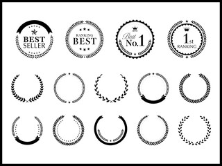 ランキング1位を祝う月桂樹のフレームセット